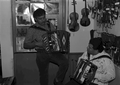 Norteno accordion player Tomas Granado, left, and his apprentice Abe Arrazola - Homestead, Florida.