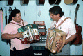 Norteno accordion player Tomas Granado, right, and his apprentice Abe Arrazola - Homestead, Florida.