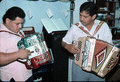 Norteno accordion player Tomas Granado, right, and his apprentice Abe Arrazola - Homestead, Florida.