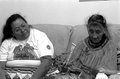 Seminole healer Susie Jim Billie, right, discussing herbs with her apprentice Mary Johns - Clewiston, Florida.