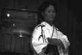 Ofuyu Forrest, apprentice to Kazuko Law, practicing traditional Japanese dance - Gulf Breeze, Florida.