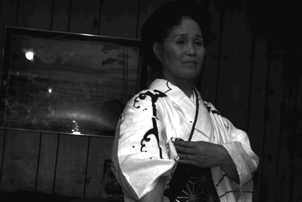 Ofuyu Forrest, apprentice to Kazuko Law, practicing traditional Japanese dance - Gulf Breeze, Florida.