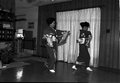 Kazuko Law, left, and her apprentice Ofuyu Forrest practicing traditional Japanese dance - Gulf Breeze, Florida.