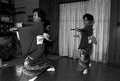 Kazuko Law, left, and her apprentice Ofuyu Forrest practicing traditional Japanese dance - Gulf Breeze, Florida.