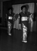 Kazuko Law, right, and her apprentice Ofuyu Forrest practicing traditional Japanese dance - Gulf Breeze, Florida.