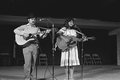 Dennis Devine and Eugenia Fitchin performing at the 1986 Florida Folk Festival - White Springs, Florida