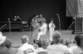 Jesus Rodriguez playing Venezuelan harp at the 1986 Florida Folk Festival - White Springs, Florida