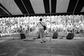 Gamble Rogers performing on the old marble stage at the 1987 Florida Folk Festival - White Springs, Florida