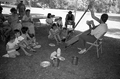 Jesus Rodriguez playing Venezuelan harp at the 1989 Florida Folk Festival - White Springs, Florida