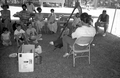 Jesus Rodriguez playing Venezuelan harp at the 1989 Florida Folk Festival - White Springs, Florida