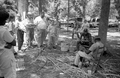 Alphonso Jennings making a white oak basket at the 1991 Florida Folk Festival - White Springs, Florida
