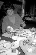Lubow Dochwat Gurley making Ukrainian pysanky eggs - White Springs, Florida