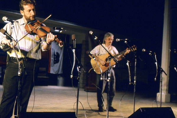 James Kelly playing Irish fiddle at the 1992 Florida Folk Festival - White Springs, Florida.