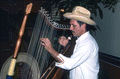 Jesus Rodriguez playing Venezuelan harp - Miami, Florida