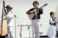 Jesus Rodriguez playing the Venezuelan harp at the Traditions Festival - Miami, Florida.