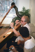 Jesus Rodriguez, right, and Dale Olsen performing at the Traditions Festival - Miami, Florida.