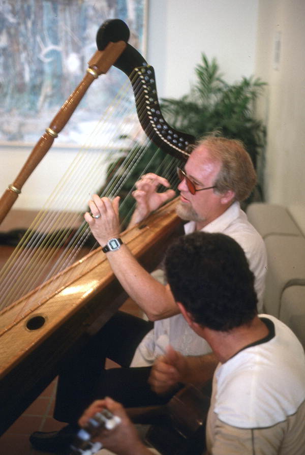 Jesus Rodriguez, right, and Dale Olsen performing at the Traditions Festival - Miami, Florida.