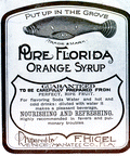 F. Higel's citrus syrup label.