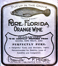 F. Higel's medicinal citrus wine label.