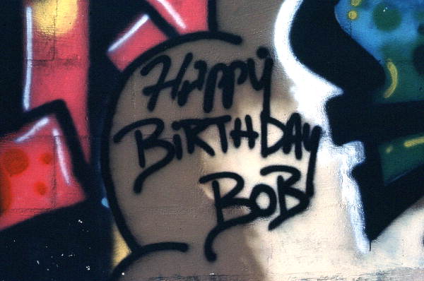 Close up of graffiti in the abandoned Bethlehem Baptist Church building - Sarasota, Florida.