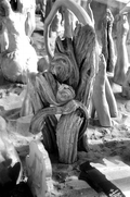 Cypress knees and wood on display at the Cypress Knee Museum - Palmdale, Florida.
