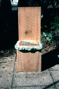 Close up view of the cypress chair - Palmdale, Florida.