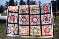 Display of a quilt .