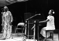 Mary McClain (L) and Ida Goodson performing at the 1982 Florida Folk Festival - White Springs, Florida.