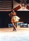 Jaya Radhakrishnan's daughter Nila performing East Indian dance at the 1982 Florida Folk Festival - White Springs, Florida