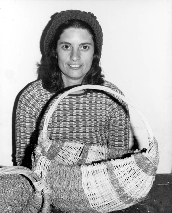 Barbara Ceryak with her basket - White Springs, Florida