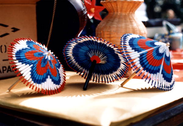 Paper umbrellas made by Kazuko Law at the Great Gulf Coast Arts Festival- Pensacola, Florida.