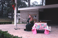 Jean Ritchie playing an autoharp - White Springs, Florida