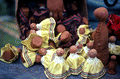Collection of Seminole dolls in the process of being made by Mary Billie - Big Cypress Reservation, Florida