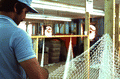 Billy Burbank III weaving a fishing net - Fernandina Beach, Florida