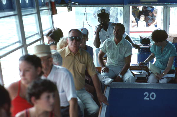 African American tour boat guide leading a tour boat- Silver Springs, Florida
