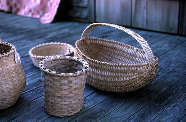 Baskets made by Dewey Martin - Pensacola, Florida.