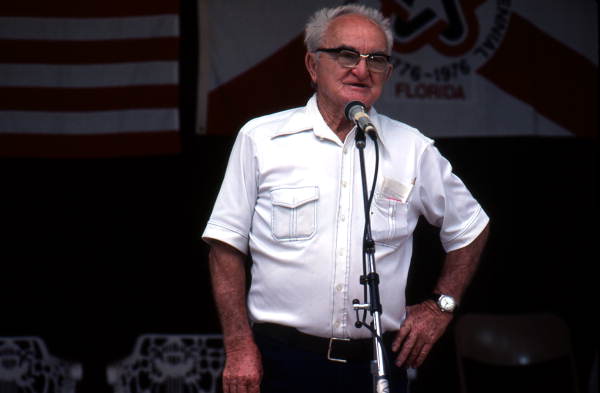 E.A. "Frog" Smith telling a story - White Springs, Florida