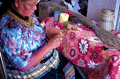 Alice Osceola making a Seminole coil basket - Hollywood Reservation, Florida