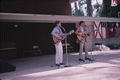 Gamble Rogers (R) and Bob Pavitt performing at 1985 Florida Folk Festival- White Springs, Florida