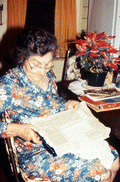 Theresa Griffin making Minorcan crochet and needlework - Elkton, Florida.