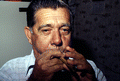 Nikitas Tsimouris playing a "practice chanter" - Tarpon Springs, Florida