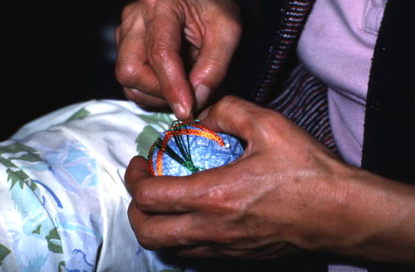 Kazuko Law making temari - Gulf Breeze, Florida