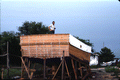 David Taylor aboard the shrimp boat "Miss Joann" shown during its construction by the Herrin brothers - Mayport, Florida.