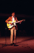 Gamble Rogers playing guitar at the 1985 Florida Folk Festival - White Springs, Florida