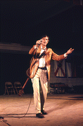 Gamble Rogers telling a story at the 1985 Florida Folk Festival - White Springs, Florida