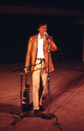 Gamble Rogers telling a story at the 1985 Florida Folk Festival - White Springs, Florida