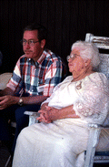Florida Secretary of State Jim Smith and Mistress of Ceremonies Thelma Boltin - White Springs, Florida