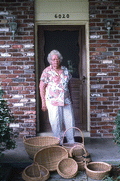 Basket maker Jane Rothfuss with baskets that she made - Apopka, Florida