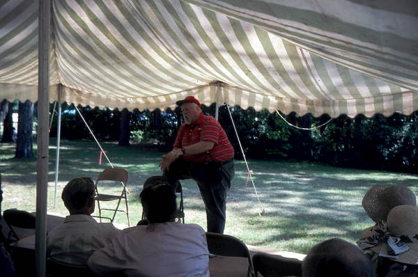 Chuck Larkin telling a story at the 1992 Florida Folk Festival - White Springs, Florida