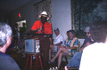 Washboard Bill Cooke playing "street music" - White Springs, Florida